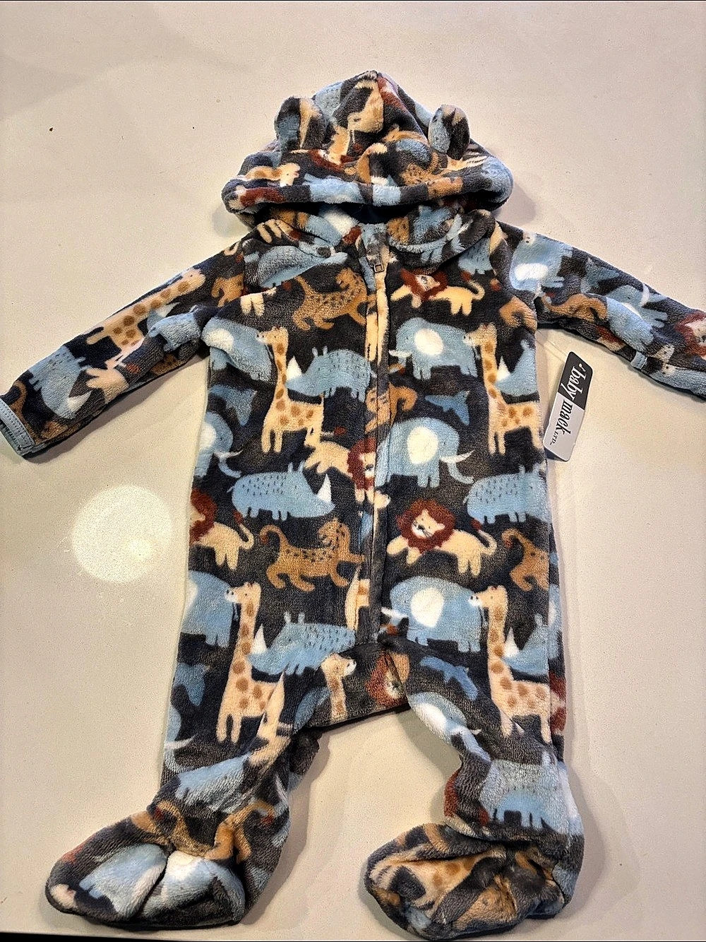 NWT Baby Mack Baby Animal Print Footie Sleeper